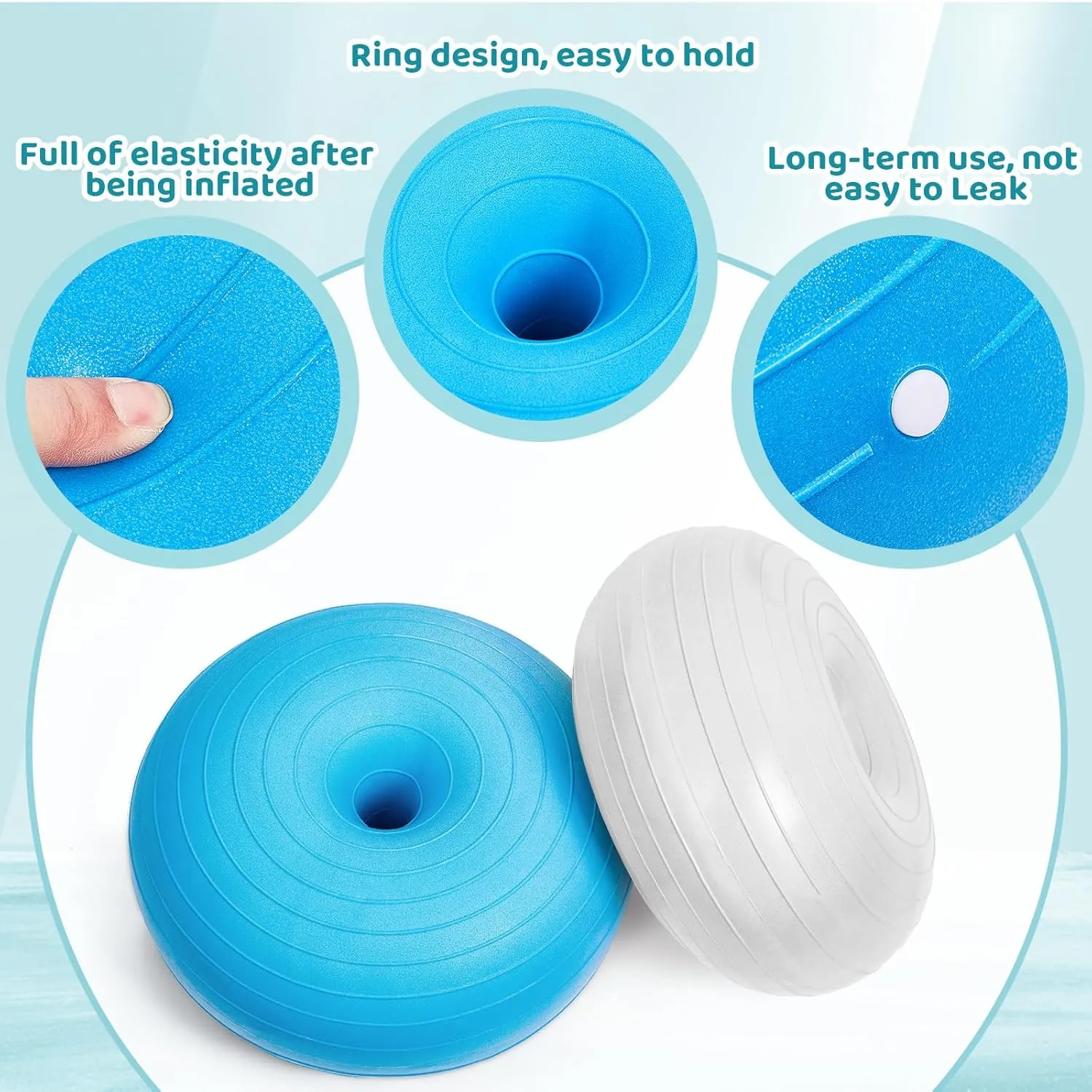 6 Pcs Flexible Seating for Classroom Elementary Yoga Ball Chairs for Kids Inflatable Yoga Ball Office Chair Stability Balance Trainer with Black Inflator Student Desk Chairs(Elegant Color)