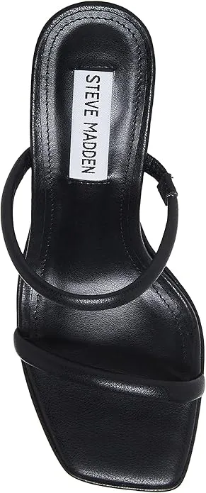 8.5 High Steve Block Toe Slip Open Polly Black Madden Expert advice Fashion On Economical Sandals Heeled