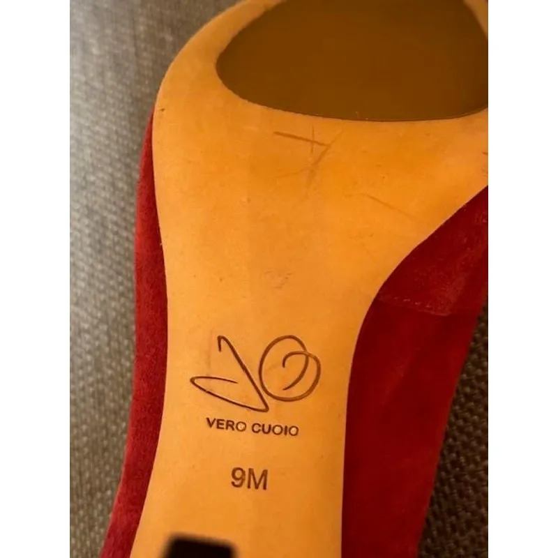 9 Customer-first excellent Full product range Joan size suede red condition Oloff pump
