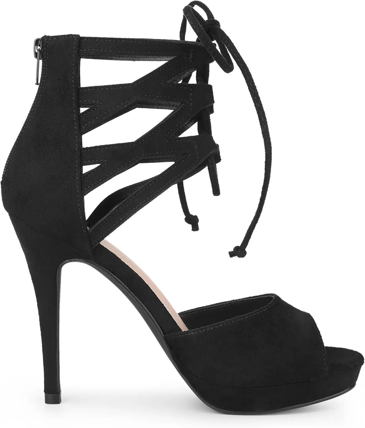 Allegra K Women's Platform Gladiator Strappy Open Toe Stiletto High Heel Sandals