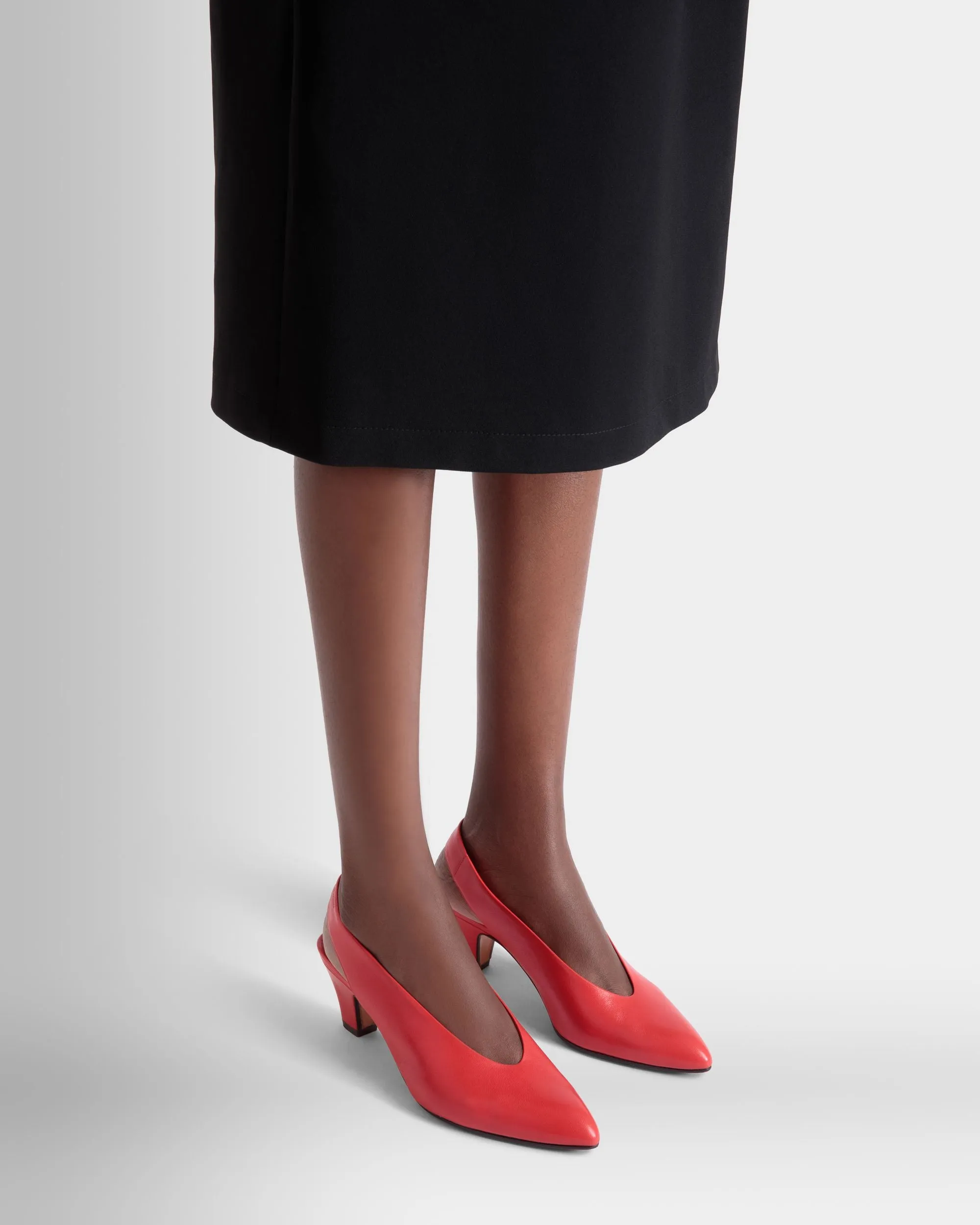 Alva Pump in Red Leather