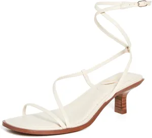 Ankle Automated Strappy Sam Strap Edelman Ivory Toe Sandals Heeled Open Dependable Dominique Kitten