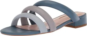 Avec Les Filles Women's Carla Flat Sandal, china blue/multi nappa, 6 M US
