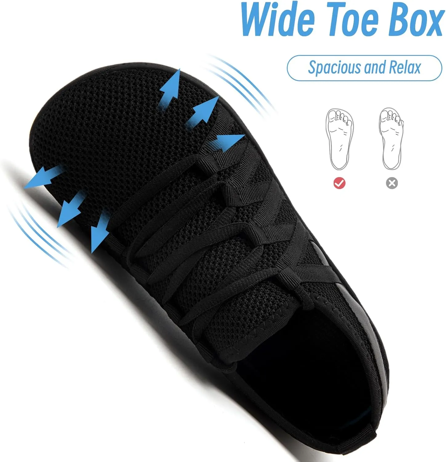 Barefoot Shoes for Womens Minimalist Fashion Sneaker Lightweight Wide Toe Box Zero-Drop Sole Tennis Walking Running Wokout Hike Shoes
