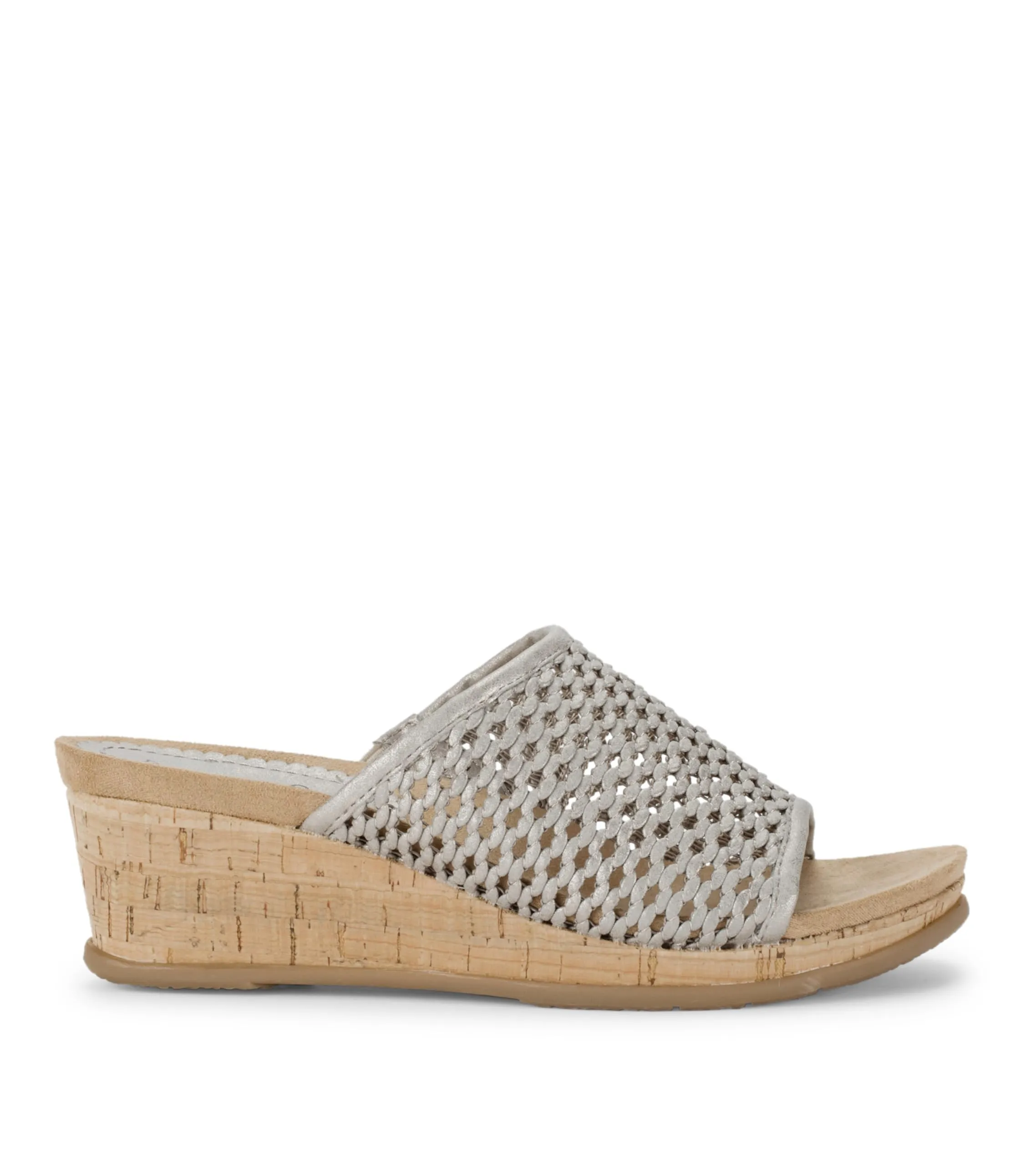 BareTraps Women's FLOSSEY Slide Sandal, Champagne, 8.5 Medium US