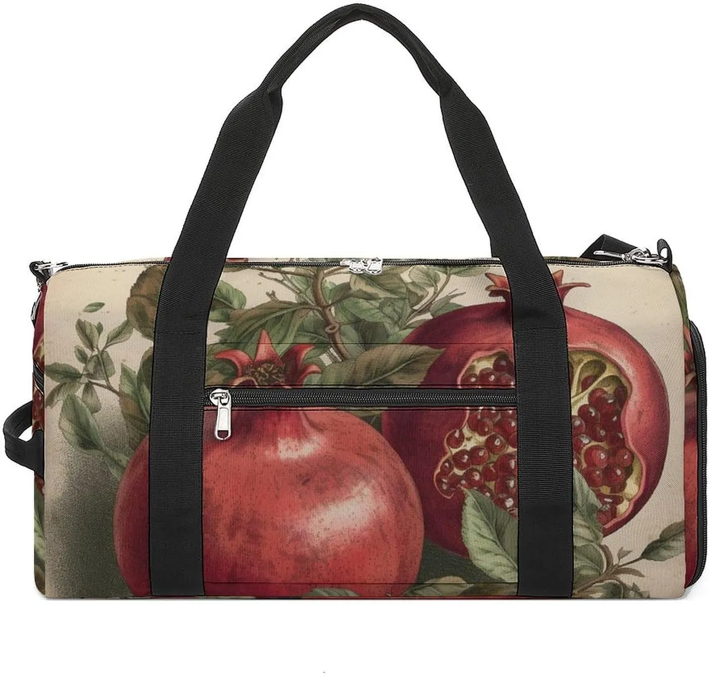 Berries of Pomegranate Barrel Gym Bags for Men And Women, Duffle Bag for Travel Sports Bag Camping Weekend Carry on Overnight Duffel Bag with Shoulder Strap