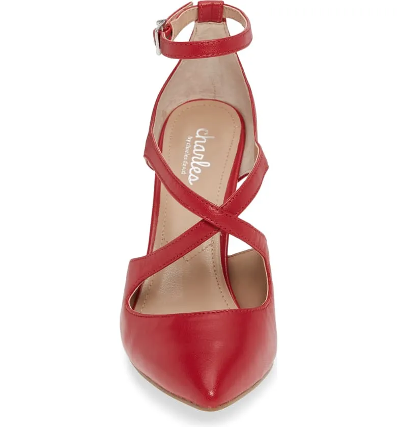 Best-seller sale CORAL Pointed Pumps Best-value Caged CHARLES David Shoes Charles Dress Packer Toe BY