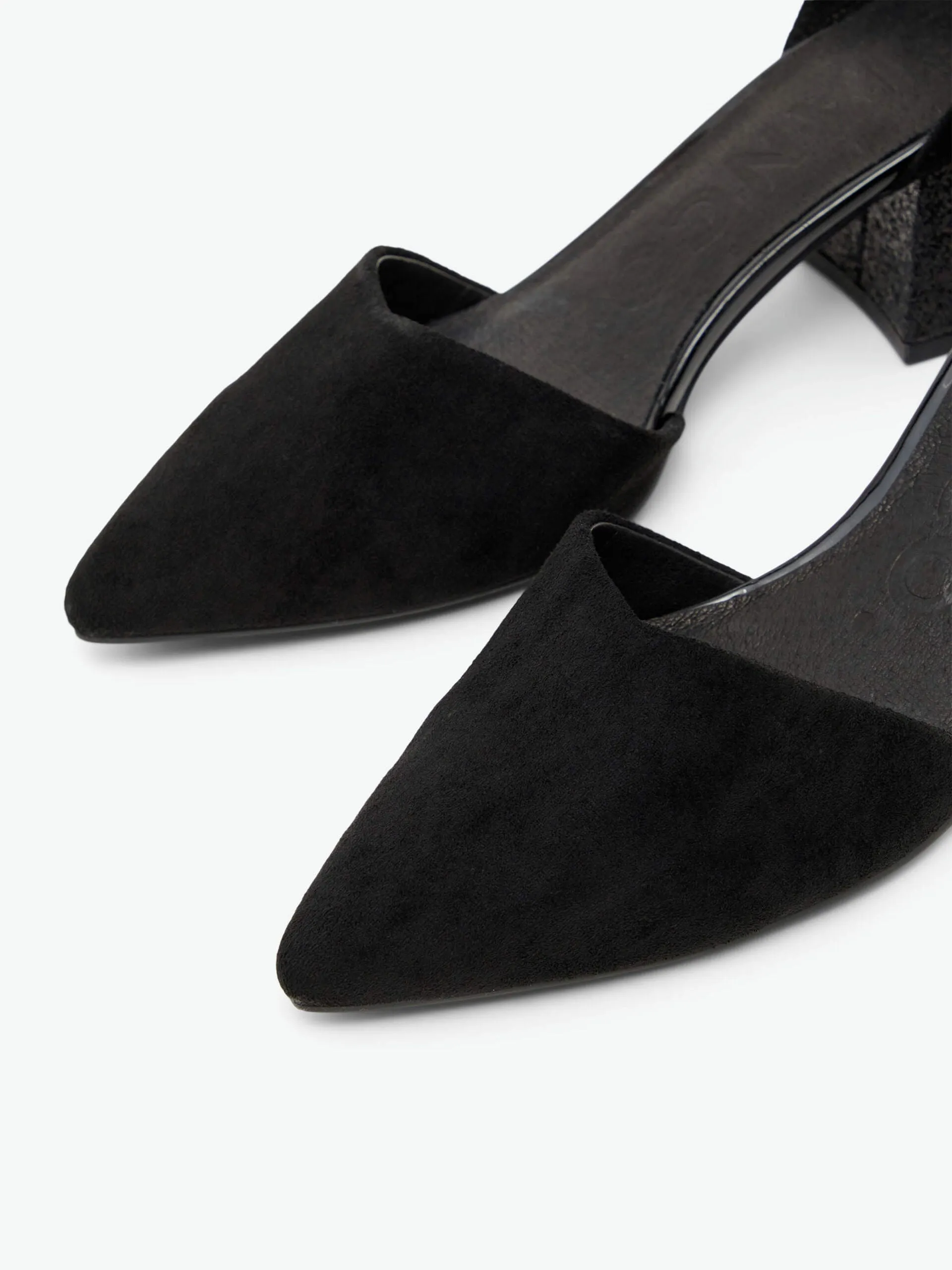 Biadevived Pump Micro Suede Glitter Heel - Black