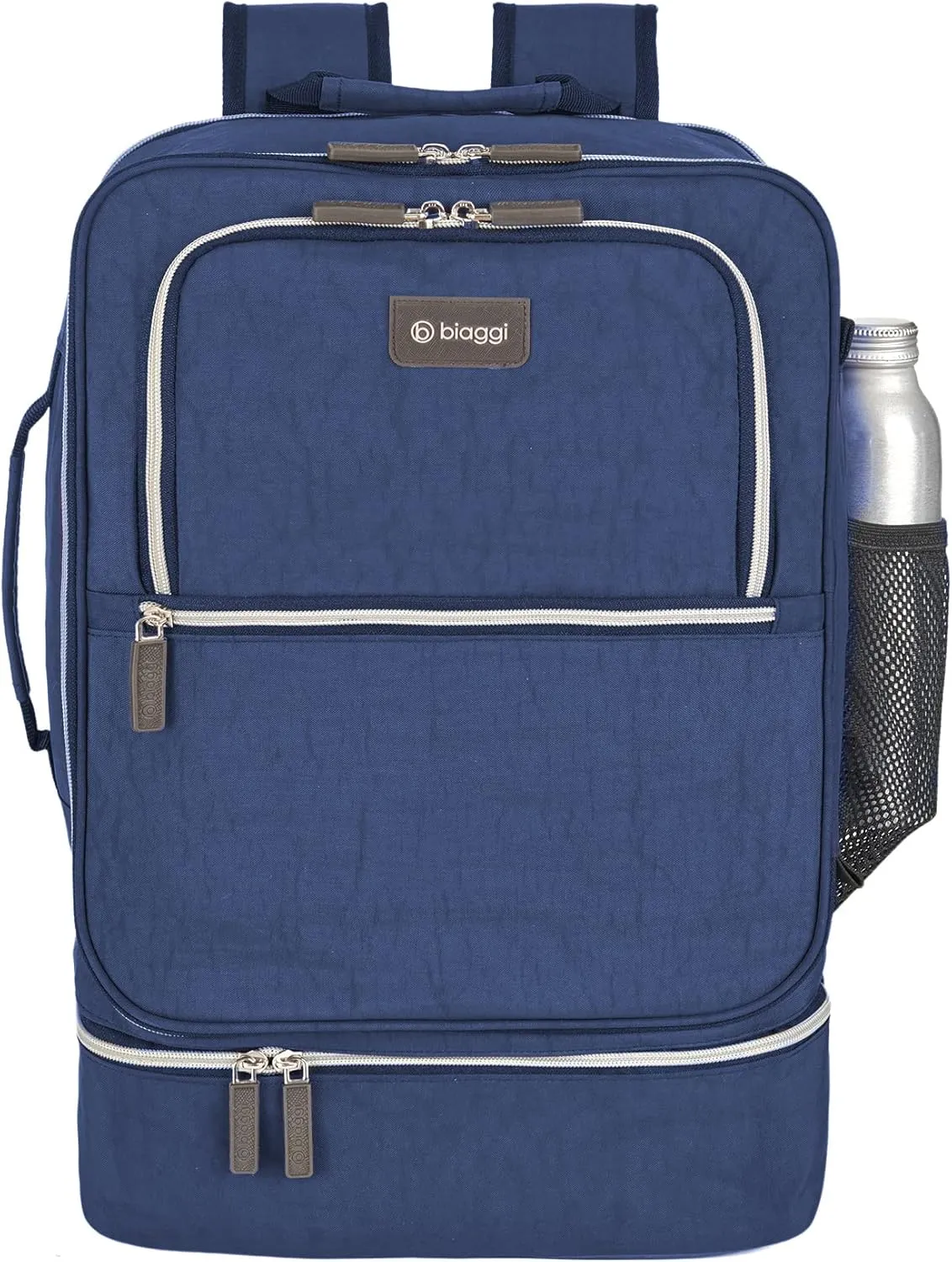 biaggi Carry Cube Backpack: TSA Approved Travel Bag with Removable Packing Cube, Lightweight & Durable for Personal Item Use (Navy Blue)