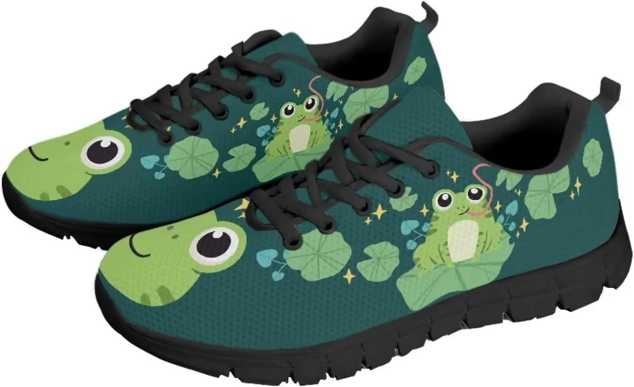 Bigcardesigns Womens Lightweight Athletic Fashion Sneaker Jogging Running Sports Shoes Colorful Floral Design