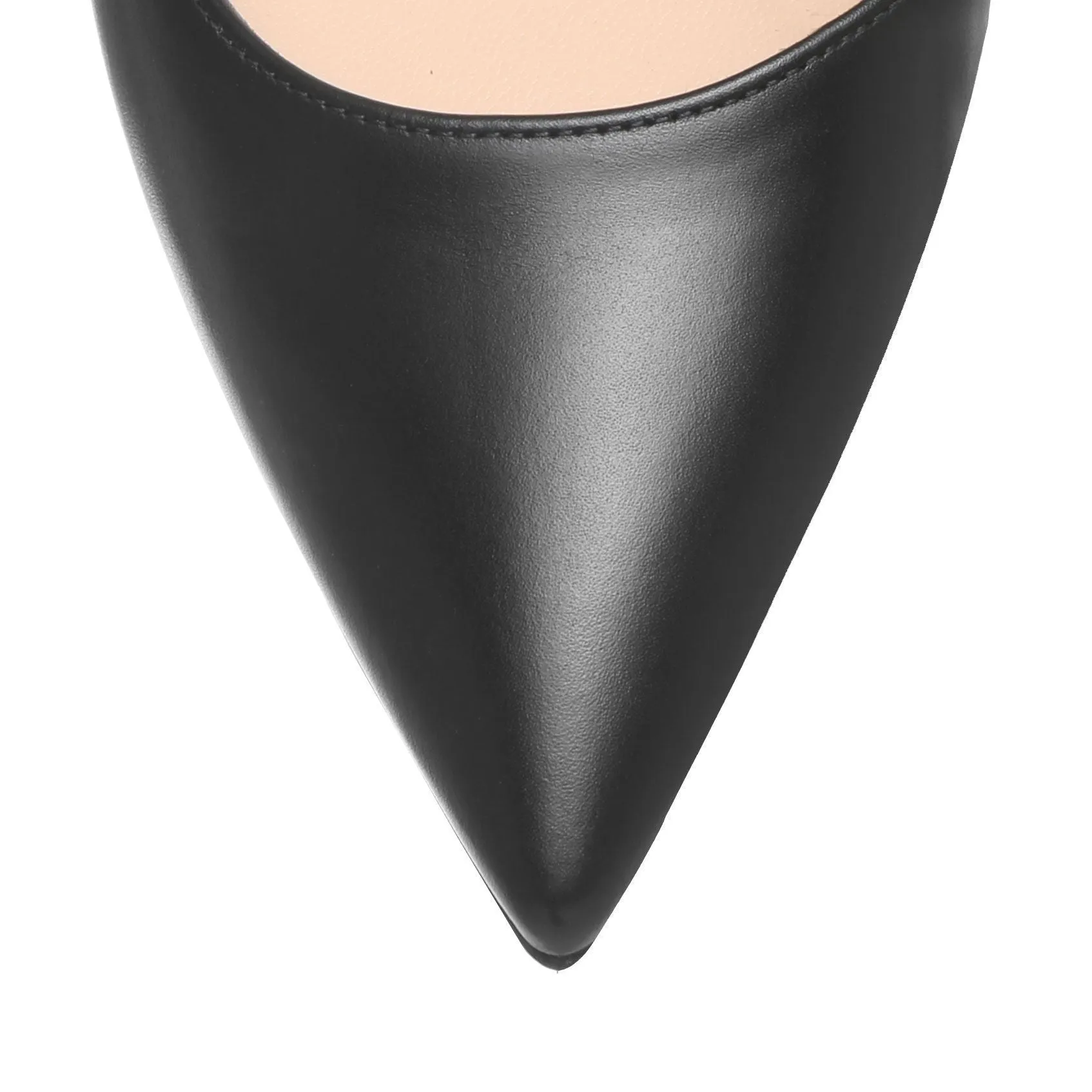 Black leather pump
