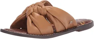 Camel Tan Mules Edelman Sam Stylish Sandals Slide Garson Augmented reality Flats Leather Slip-On Loved by customers