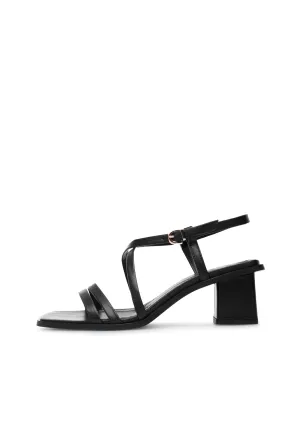 Carrie - Leather - Black Metallic - Black