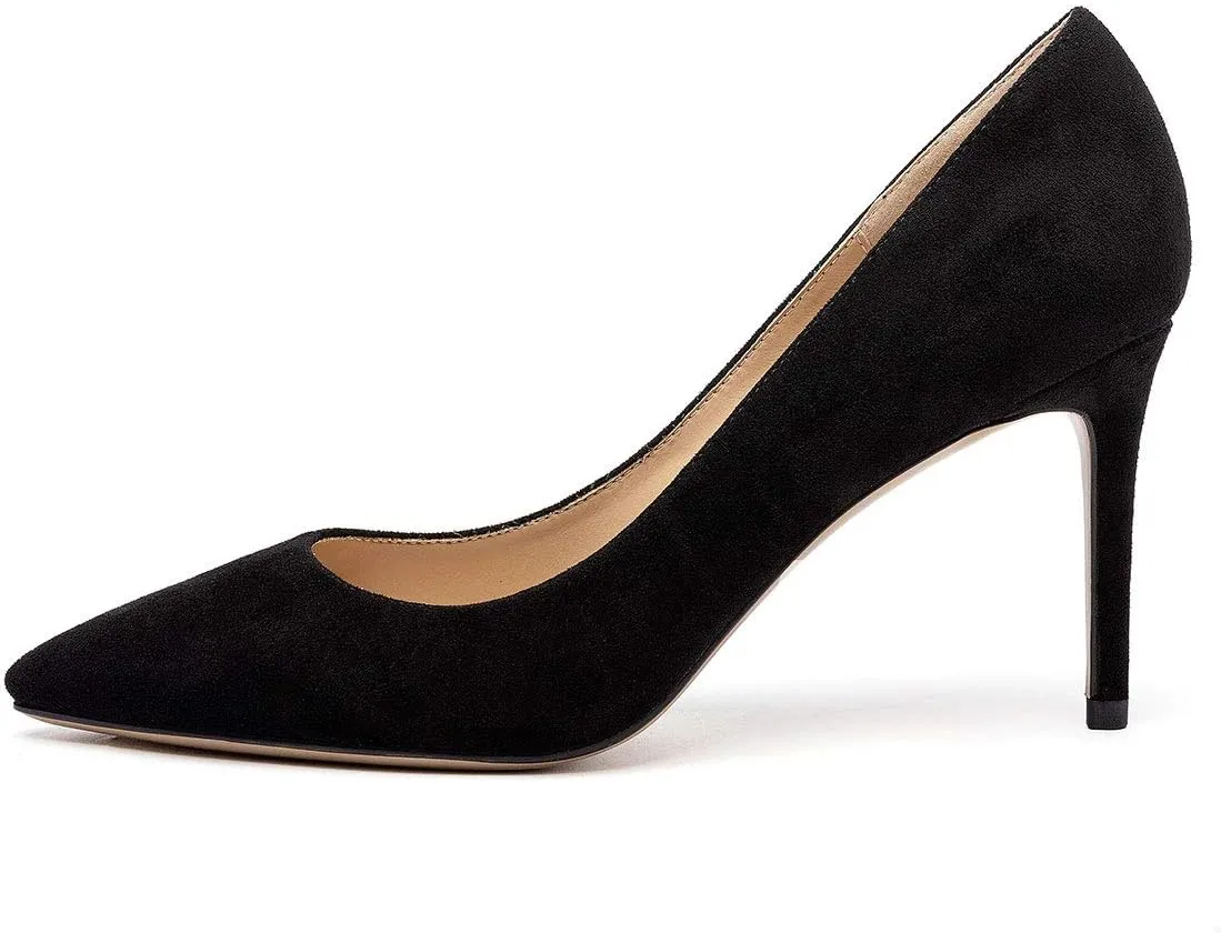 Castamere Womens Basic High Heels Pumps Slip-on Pointy Toe Stilettos 8.5 CM Heel