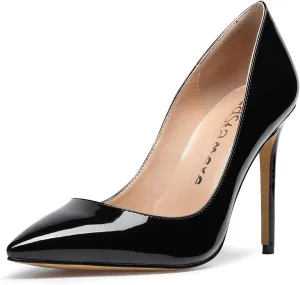 Castamere Womens High Heels Pointed-Toe Slip-on Stilettos Pumps 4Inch Heel Shoes