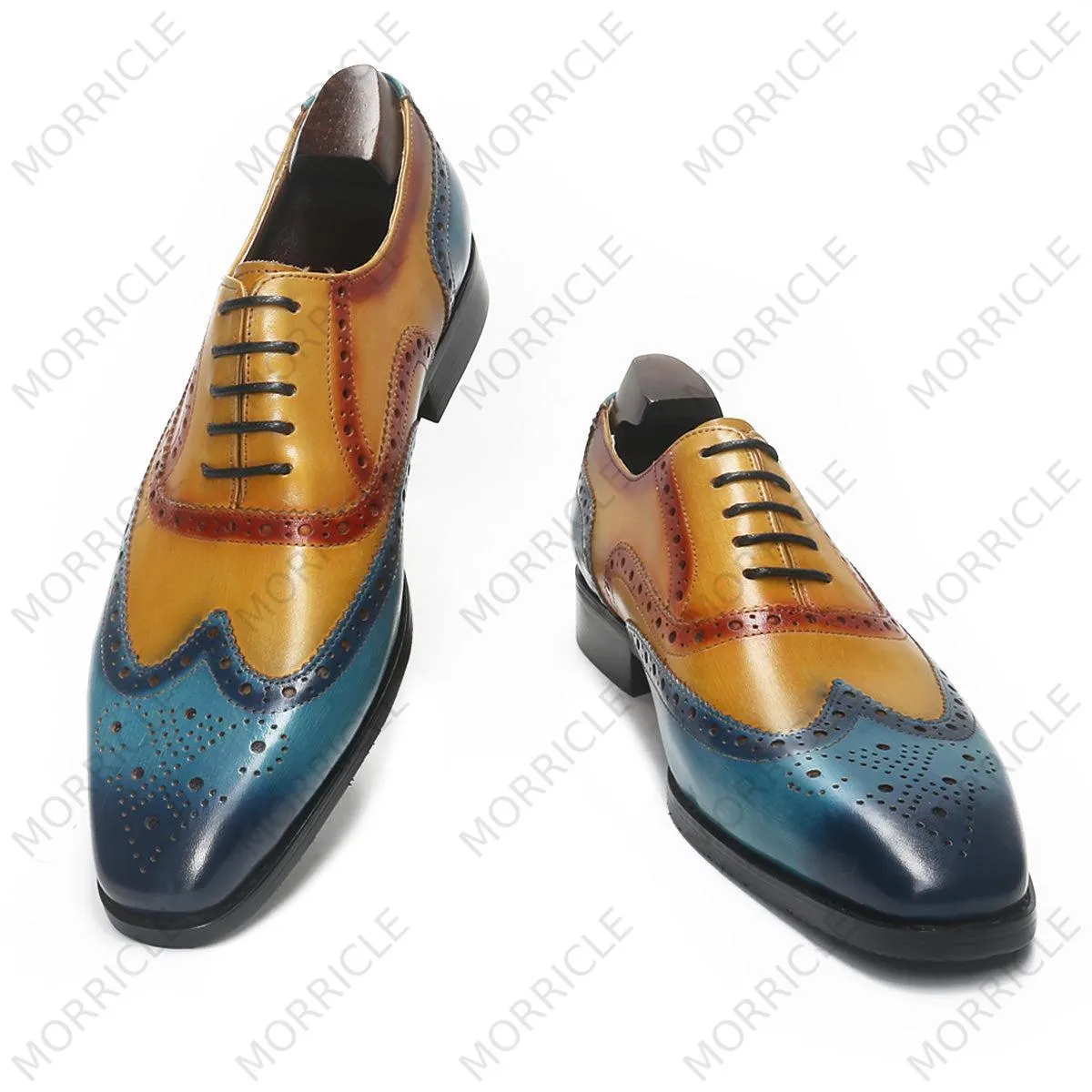 Casual Three Tone Brogue Oxford Shoes