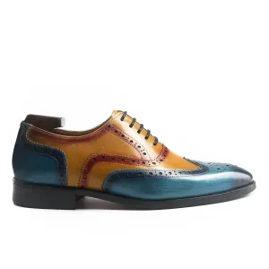 Casual Three Tone Brogue Oxford Shoes