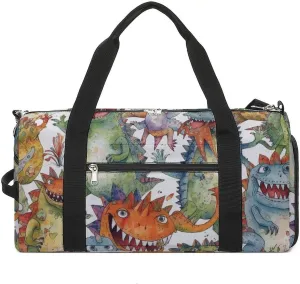 Chaotic Colorful Monsters Barrel Gym Bags for Men And Women, Duffle Bag for Travel Sports Bag Camping Weekend Carry on Overnight Duffel Bag with Shoulder Strap