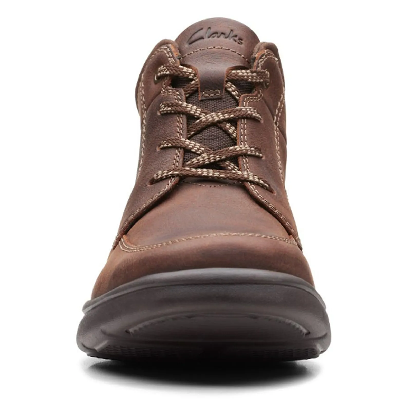 Clarks mens Bradley Mid Oxford Boot, Brown Tumbled Leather, 8.5 US
