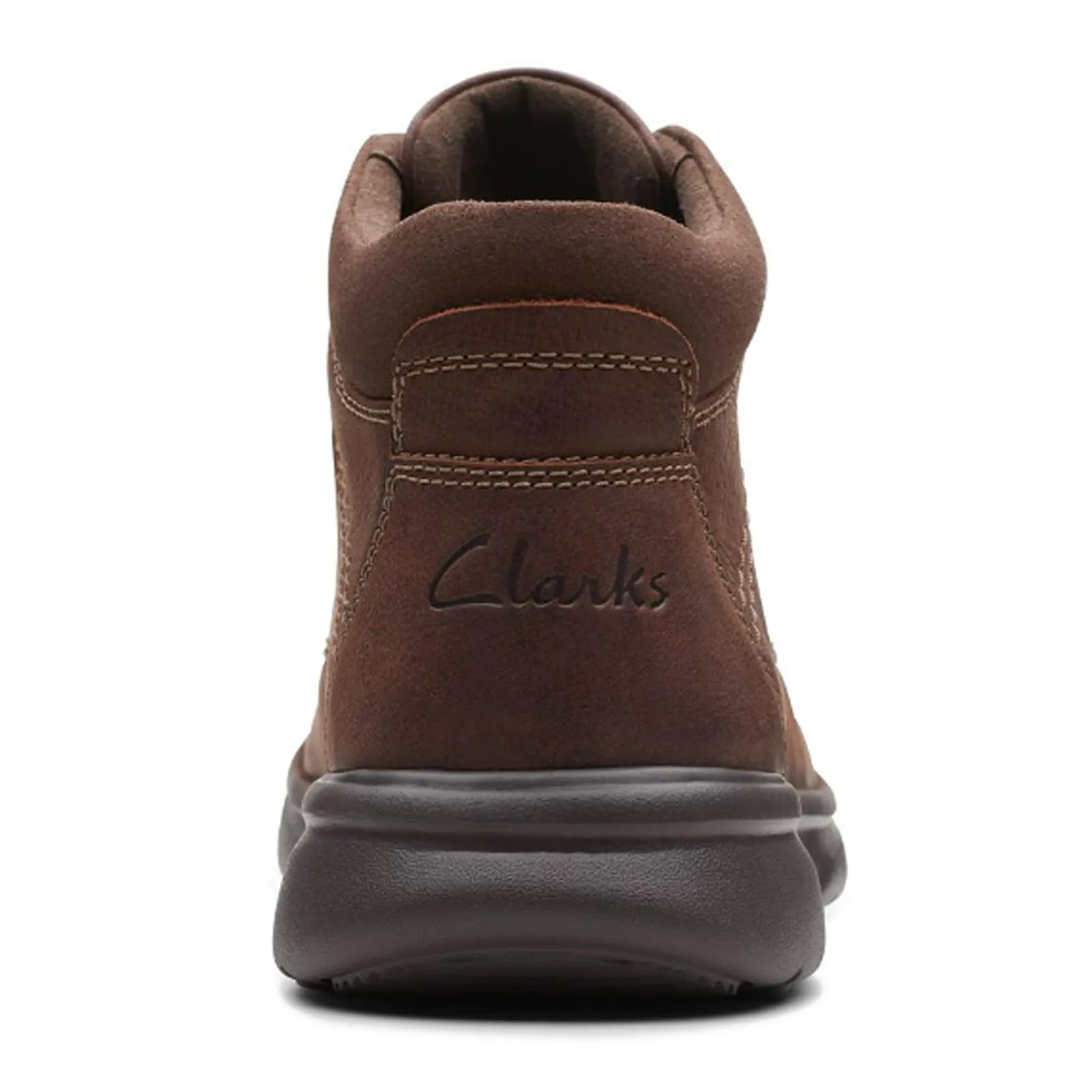 Clarks mens Bradley Mid Oxford Boot, Brown Tumbled Leather, 8.5 US