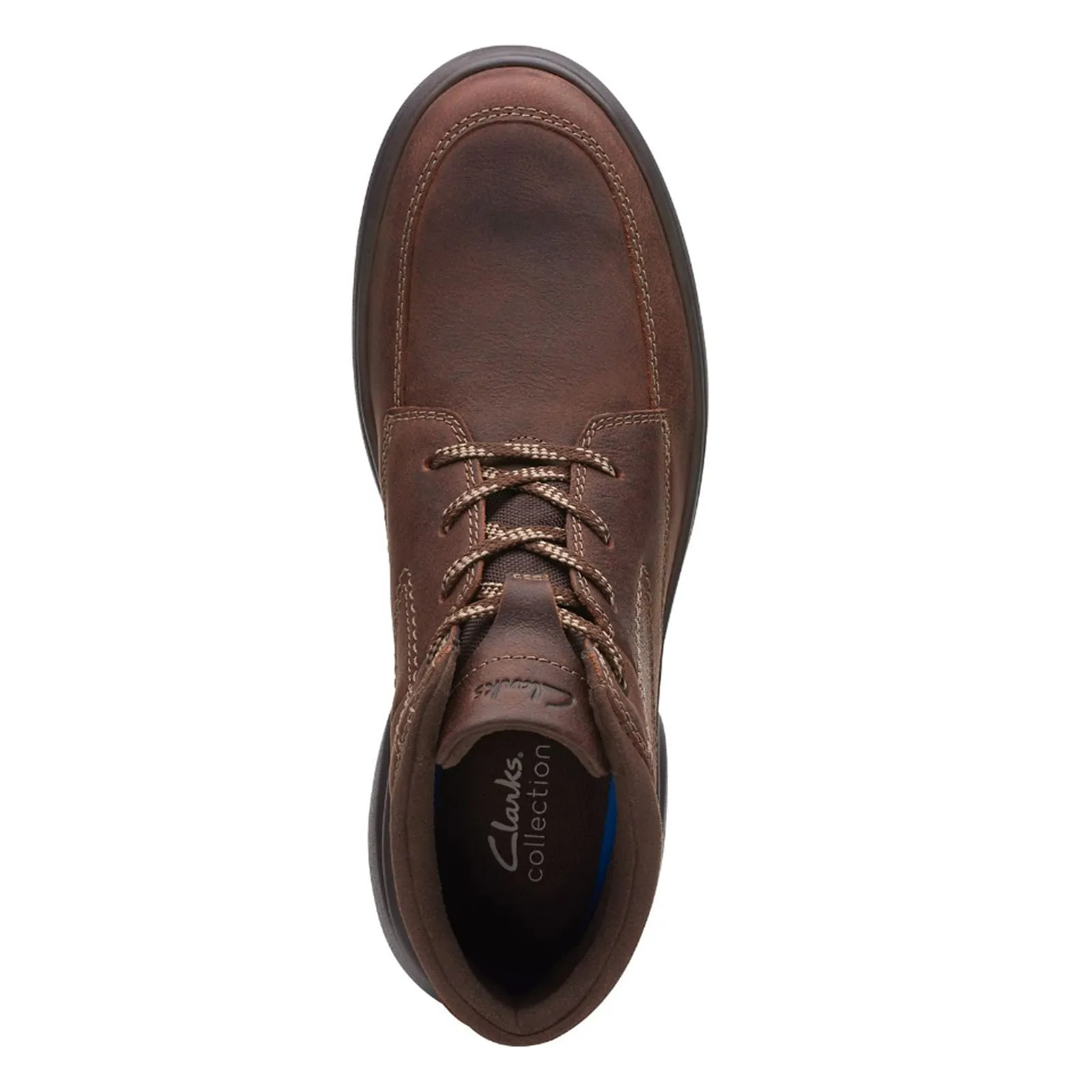 Clarks mens Bradley Mid Oxford Boot, Brown Tumbled Leather, 8.5 US