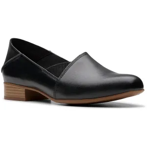 Clarks Womens Juliet Trim Leather Block Heel Loafer Heels