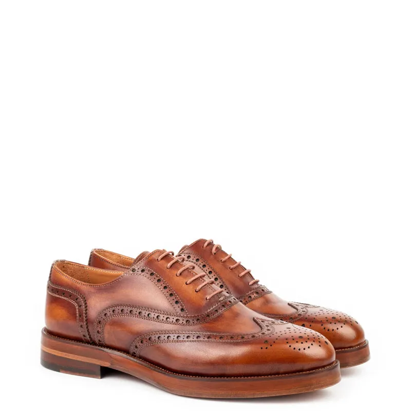 Classic Design Wingtip Pure Leather Oxford Shoes