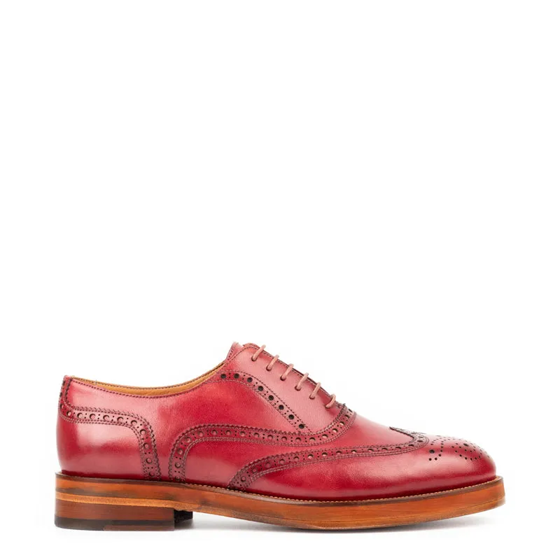 Classic Design Wingtip Pure Leather Oxford Shoes