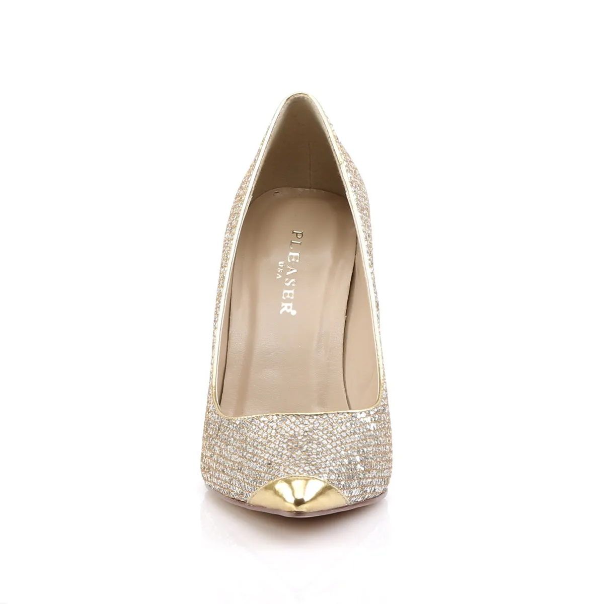 CLASSIQUE-20 - Gold Glittery Lame Pu