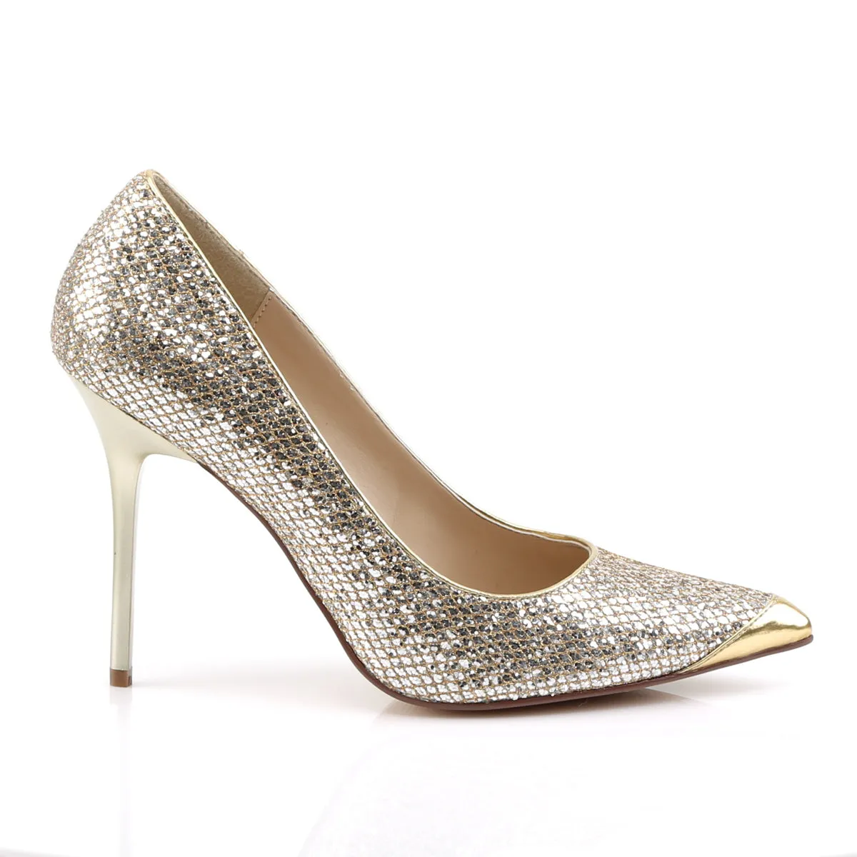 CLASSIQUE-20 - Gold Glittery Lame Pu