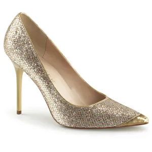 CLASSIQUE-20 - Gold Glittery Lame Pu