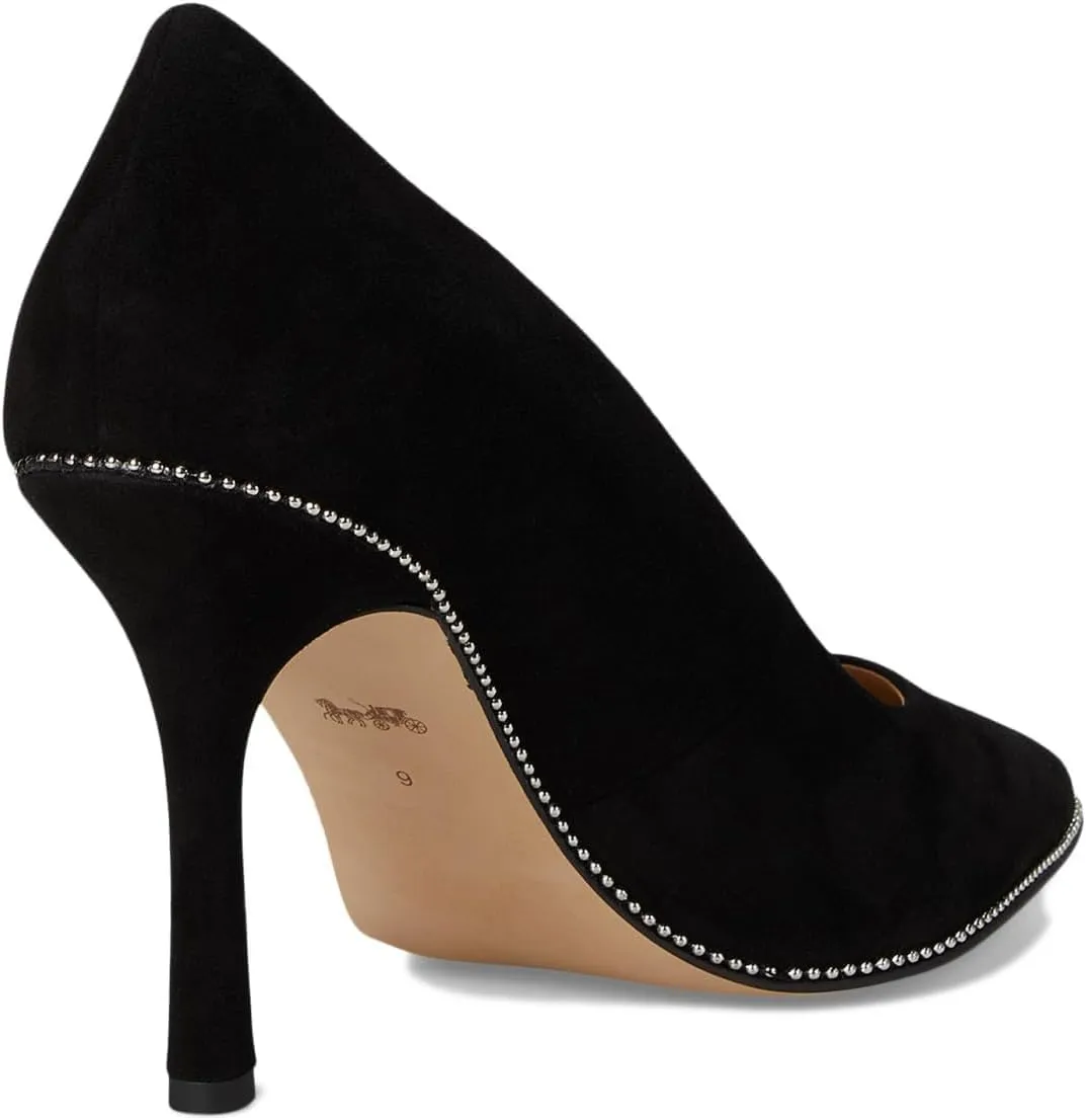 Coach Women's Samantha Pump, Suede Black, 9
