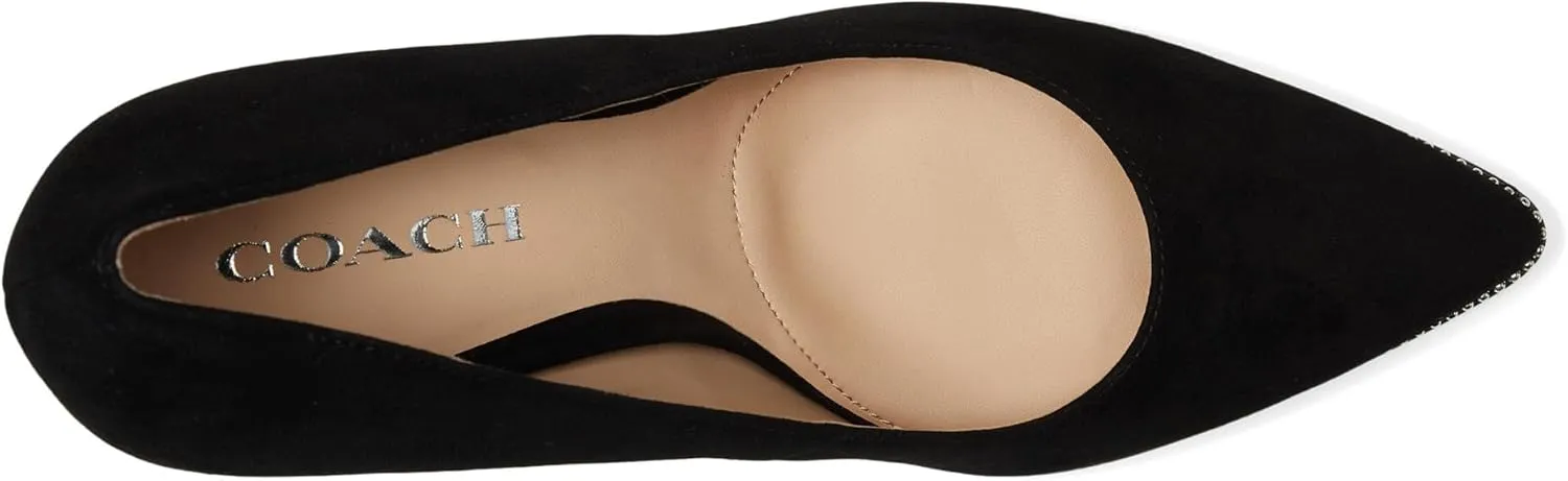 Coach Women's Samantha Pump, Suede Black, 9