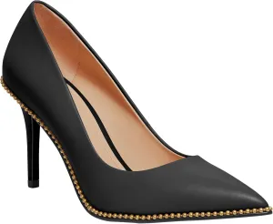 Coach Women's Waverly Pump, Black Leather, 6