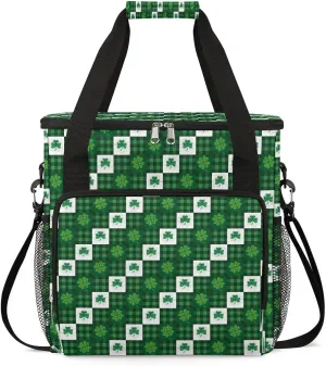 Coffee Maker Carring Bag Pattern St. Patrick's Day Travel Carrying Storage Tote Bag Compatible with Keurig K-Mini or K-Mini Plus Portable Single Serve Coffee Brewer Case with Pockets for K-cup Pods