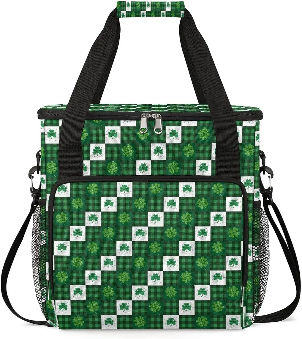 Coffee Maker Carring Bag Pattern St. Patrick's Day Travel Carrying Storage Tote Bag Compatible with Keurig K-Mini or K-Mini Plus Portable Single Serve Coffee Brewer Case with Pockets for K-cup Pods