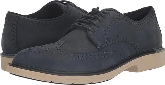 Cole Haan Men's Go-to Wing Oxford Navy Blazer Nubuck/Black CH Dark Latte C37686
