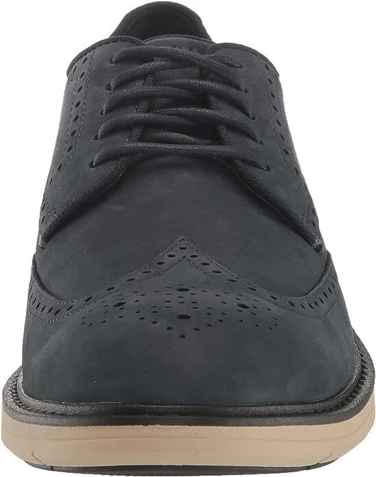 Cole Haan Men's Go-to Wing Oxford Navy Blazer Nubuck/Black CH Dark Latte C37686
