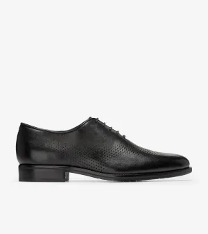 Cole Haan Men's Washington Grand Laser Wingtip Oxford Black Bristol Blue C23999