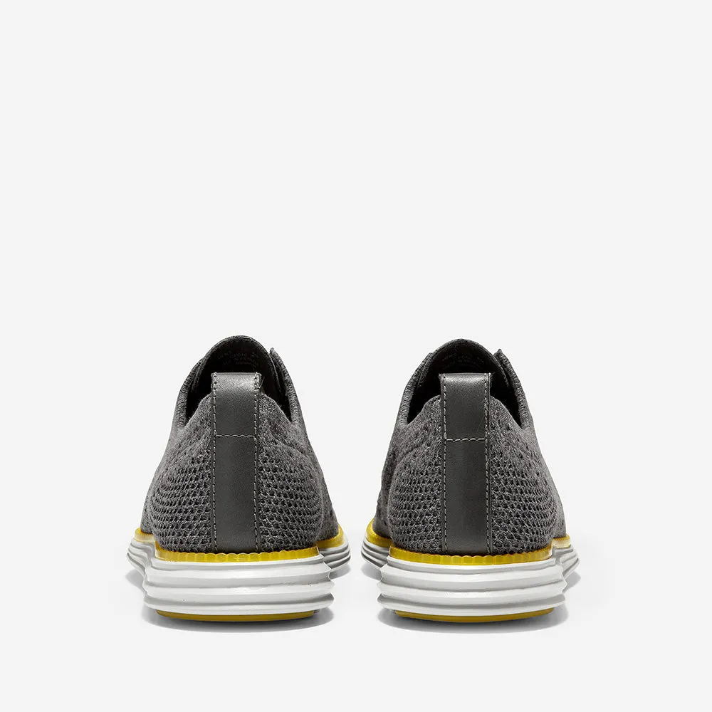 Cole Haan ØriginalGrand Stitchlite Wingtip Oxford Quiet Shade/Gray Pinstripe Knit/Harbor Mist