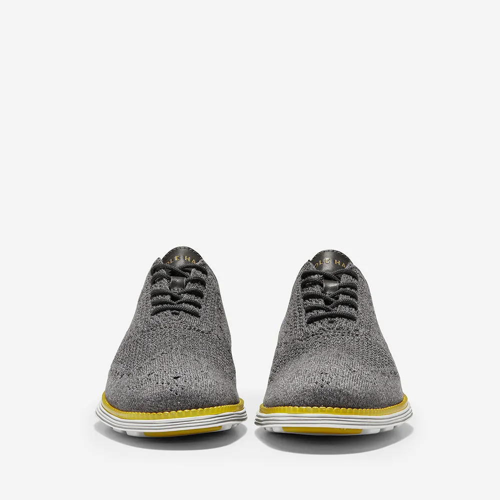 Cole Haan ØriginalGrand Stitchlite Wingtip Oxford Quiet Shade/Gray Pinstripe Knit/Harbor Mist