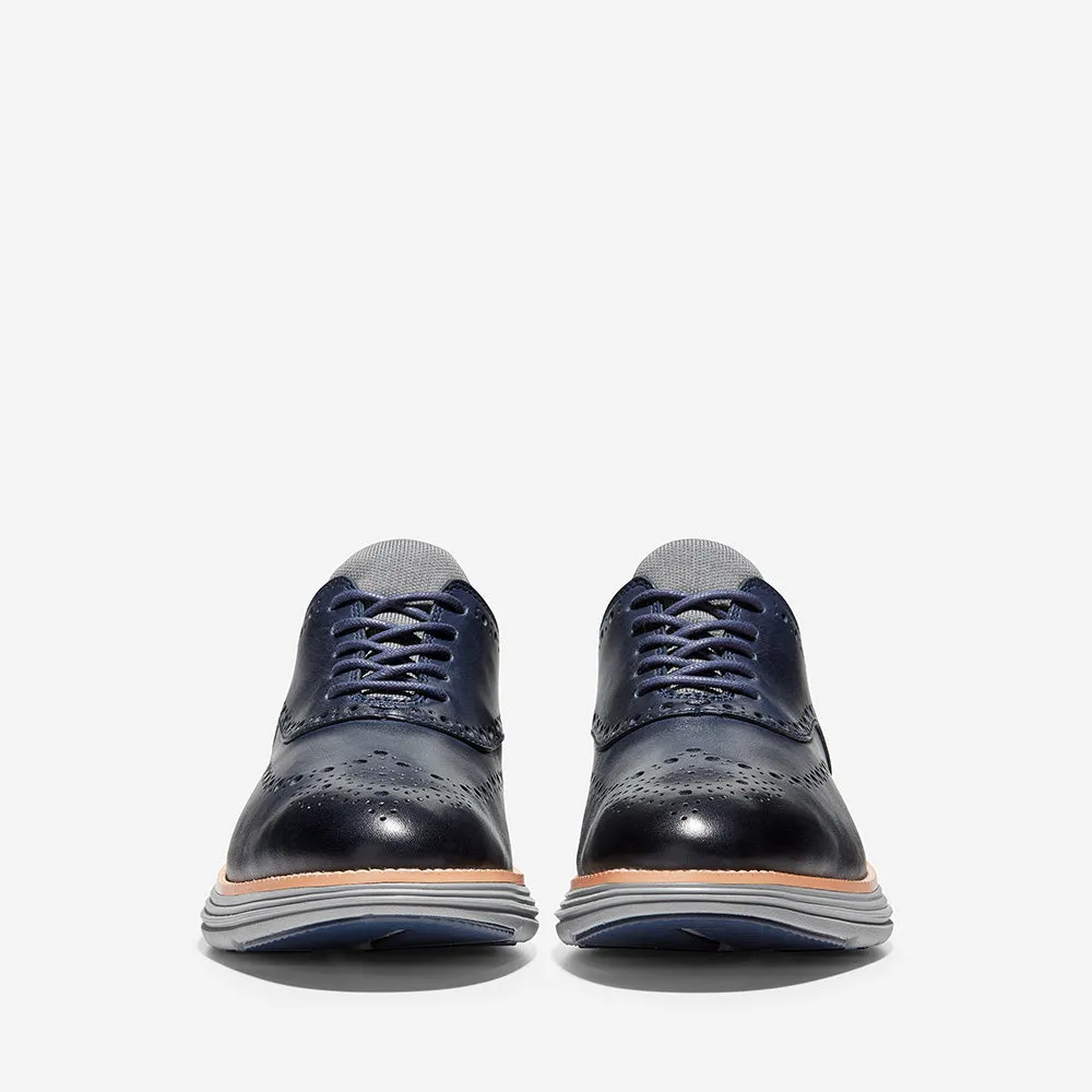 Cole Haan ØriginalGrand Ultra Wing Oxford Marine Blue Leather/Sleet