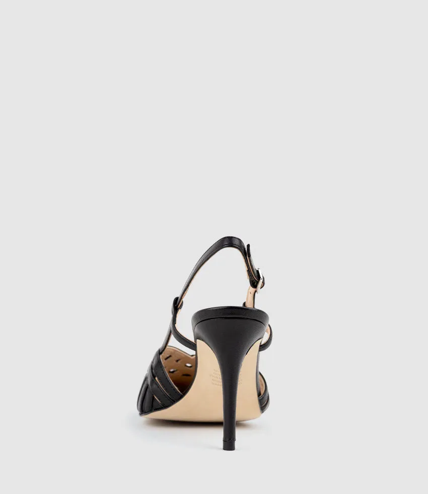 DAHLIA100 Posted Slingback Pump in Black