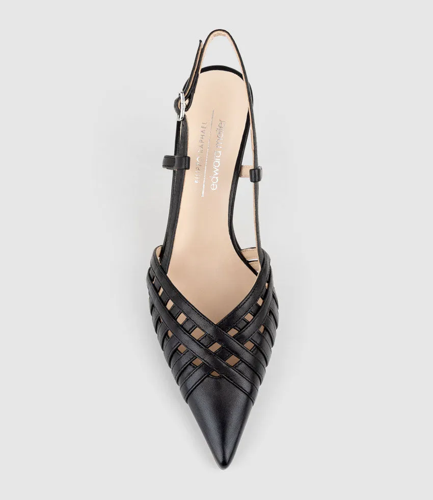 DAHLIA100 Posted Slingback Pump in Black