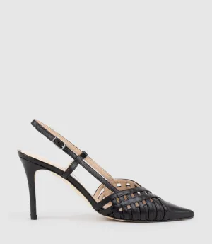 DAHLIA100 Posted Slingback Pump in Black