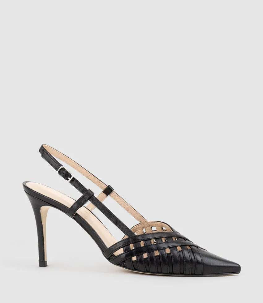 DAHLIA100 Posted Slingback Pump in Black