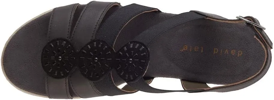 David Tate Womens Quilt Slingback Embellished Strappy Sandals