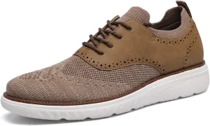 DECARSDZ Men's Casual Dress Shoes Knit Lightweight Breathable Lace-Up Shoes Walking Work Sneakers Fashion Sneaker