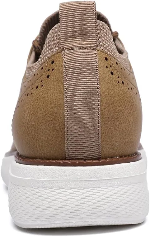 DECARSDZ Men's Casual Dress Shoes Knit Lightweight Breathable Lace-Up Shoes Walking Work Sneakers Fashion Sneaker