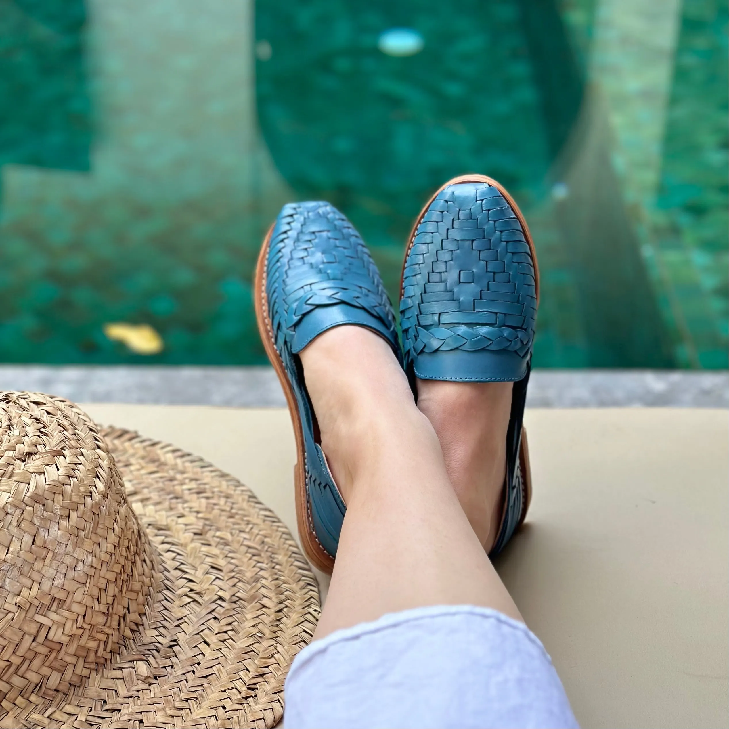 Denim Blue Leather Isabel Loafer